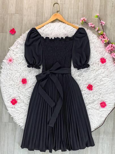 Vestido Midi Plissado