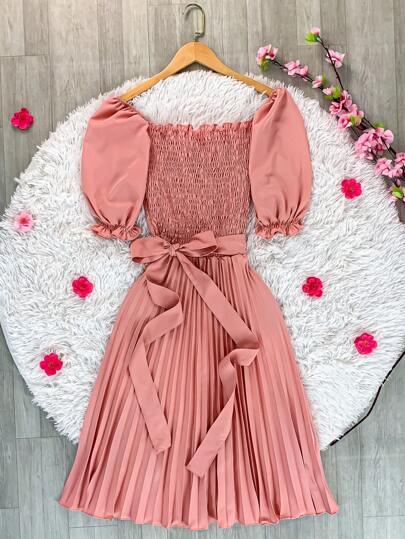 Vestido Midi Plissado